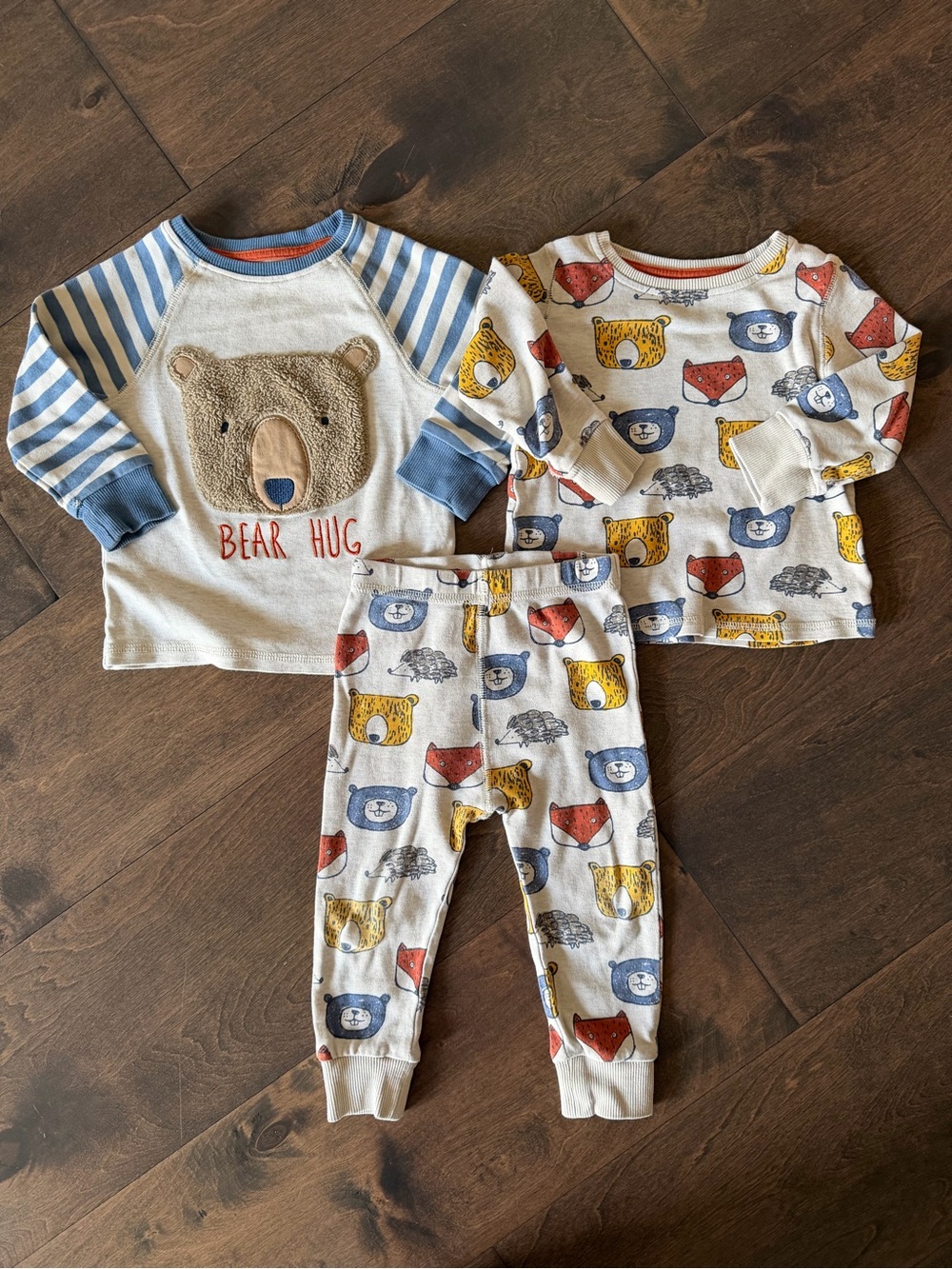 Animal Faces Pajama Set